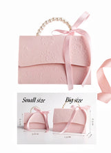 Load image into Gallery viewer, 10PCS Personalized Wedding Favor Gift Boxes – Elegant Candy Boxes with Ribbon & Custom Tags (Beige, Pink, Blue, Red Options)