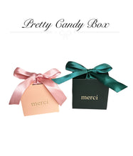 Load image into Gallery viewer, 20PCS Merci Elegant Candy Bags – Wedding Favors, Thank You Gift Packing Boxes with Ribbon for Guests, Birthday Favors, Small Wedding Favor Boxes