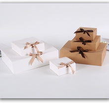 Load image into Gallery viewer, 50PCS Custom Gift Boxes with Ribbon – Flip-Top Luxury Packaging with Logo Foil Stamping