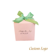 Load image into Gallery viewer, 20 PCS Pink Ribbon Favor Boxes – Candy Gift Boxes for Wedding, Birthday, or Holiday Party