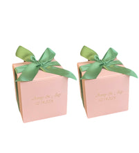 Load image into Gallery viewer, 20 PCS Pink Ribbon Favor Boxes – Candy Gift Boxes for Wedding, Birthday, or Holiday Party