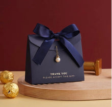 Load image into Gallery viewer, 20 PCS Luxury Pearl Ribbon Candy Bags – Wedding Favor & Gift Bags with Gold Foil Text
