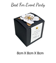 Load image into Gallery viewer, Black 3D Flower Wedding Favor Boxes – 20PCS Elegant Candy Gift Boxes with Optional Custom Tag