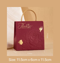 Load image into Gallery viewer, 20PCS Luxury Wedding Favor Gift Boxes – Bag-Shaped Candy Boxes with Ribbon & Gold Foil Text (DIY Paper Packaging)