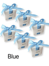 Load image into Gallery viewer, Custom 25 PCS Wedding Favor Gift Boxes – Personalized Candy Boxes with Gold Foil Logo for Guests, Birthdays & Baby Showers