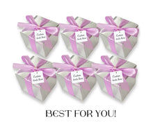 Load image into Gallery viewer, 20PCS Elegant 3x3x3in Candy Favor Boxes – Ribbon Silver Gift Boxes for Weddings, Birthdays, Baby Showers & Business Packaging