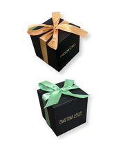 Load image into Gallery viewer, Personalized Gift Box Candy Box – Wedding & Party Favors, Custom Gold Foil Logo (3.1x3.1x3.1in)