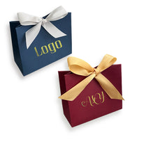 Load image into Gallery viewer, 20PCS Personalized Blue Gift Bags – Custom Wedding Favor & Party Thank You Bags with Ribbon Handles