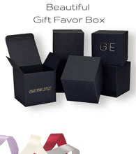 Load image into Gallery viewer, Personalized Gift Box Candy Box – Wedding & Party Favors, Custom Gold Foil Logo (3.1x3.1x3.1in)