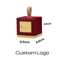 Load image into Gallery viewer, Personalized Wedding Favor Candy Box – Elegant Ribbon Gift Box with PU Holder, Custom Logo Party Gift Packaging