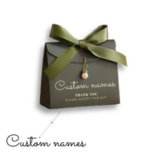Load image into Gallery viewer, 20PCS Dark Green Ribbon Pearl Gift Boxes – Custom Wedding Favor Candy Bags for Bridal Shower, Birthday, Anniversary & Holiday Events