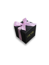 Load image into Gallery viewer, Personalized Black Ribbon Favor Box – Custom Logo Candy Box for Wedding, Birthday, or Event Party Favors