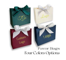 Load image into Gallery viewer, 20PCS Personalized Blue Gift Bags – Custom Wedding Favor & Party Thank You Bags with Ribbon Handles