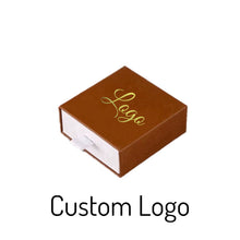 Load image into Gallery viewer, 50pcs Personalized Brown Jewelry Gift Boxes – Custom Logo Necklace, Earring, Bracelet Packaging Boxes with Velvet Tray – Wholesale Display Boxes