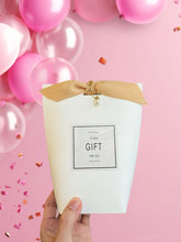 Load image into Gallery viewer, ivory gift favor box for wedding, birthday, anniversary, bridal shower, baby shower.