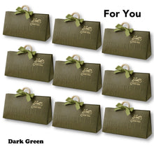 Load image into Gallery viewer, ribbon green favor candy box