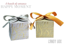 Load image into Gallery viewer, wedding favor boxes
party favor boxes
custom candy boxes
sparkling favor boxes
bridal shower favors
anniversary favor boxes
chocolate gift box
ribbon gift box