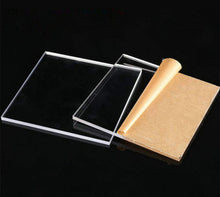 Load image into Gallery viewer, 2 Pack Acrylic Sheet Clear Cast Plexiglass 11.3/4'' x 11.3/4''x 1/8'' Thick Square Pane - stock in US /Fast Shipping- p000