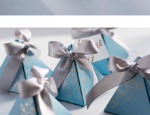 Load image into Gallery viewer, 20PCS Blue Candy Favor Boxes – Wedding, Halloween, Holiday Party Gift Bags with Ribbon