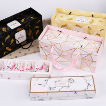 Load image into Gallery viewer, Gift Box/ Marble Paper Bag /Nougat Cookies Tote Bags /Wedding Party /Chocolate /Cake Packing Box