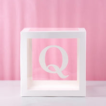 Load image into Gallery viewer, QIFU Alphabet Transparent Packing Box Wedding Balloon Gift Box Baby Shower Decoration Wedding Birthday Party Supplies Gift Bag