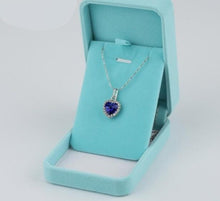 Load image into Gallery viewer, Velvet Jewelry Set Box Plush Box Fit For Necklace/ Ring/Bracelet /Earring- Gift Box Packing Bag-Light Blue/Teal