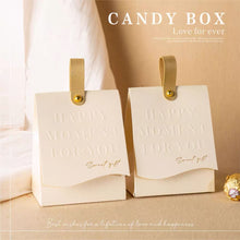 Load image into Gallery viewer, 10PCS Elegant Candy Bag Wedding Favors &amp; Party w Leather Handle Gift Paper Bag/Box /favor for guest/Thank You Gift Packing Box Bag candy Box
