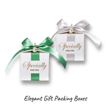 Load image into Gallery viewer, 20 Pearl Candy Box Gift Favors Box Wedding Favors /Ribbon Square Gift Box Anniversary Event Gift Favor Box Packaging Box Birthday Favors Box
