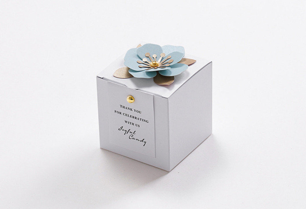 New Arrivals Custom wedding Favors Candy Box/Elegant 3D Flower Square Gift Box-Modern and Stylish Event Anniversary Gift Favor Box Packaging