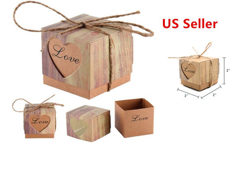 brown wedding favor box 