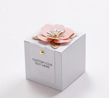 Load image into Gallery viewer, Custom Wedding Favors Candy Box/Elegant 3D Flower Square Gift Box-Modern and Stylish Event Anniversary Wedding Gift Favor Box Packaging Box
