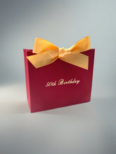 Load image into Gallery viewer, 20PCS Burgundy Gift Bags with Ribbon – Personalized Foil Logo Favor Bags for Weddings, Parties, Jewelry &amp; Holiday Gifts
