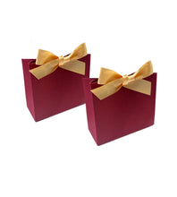 Load image into Gallery viewer, 20PCS Burgundy Gift Bags with Ribbon – Personalized Foil Logo Favor Bags for Weddings, Parties, Jewelry &amp; Holiday Gifts
