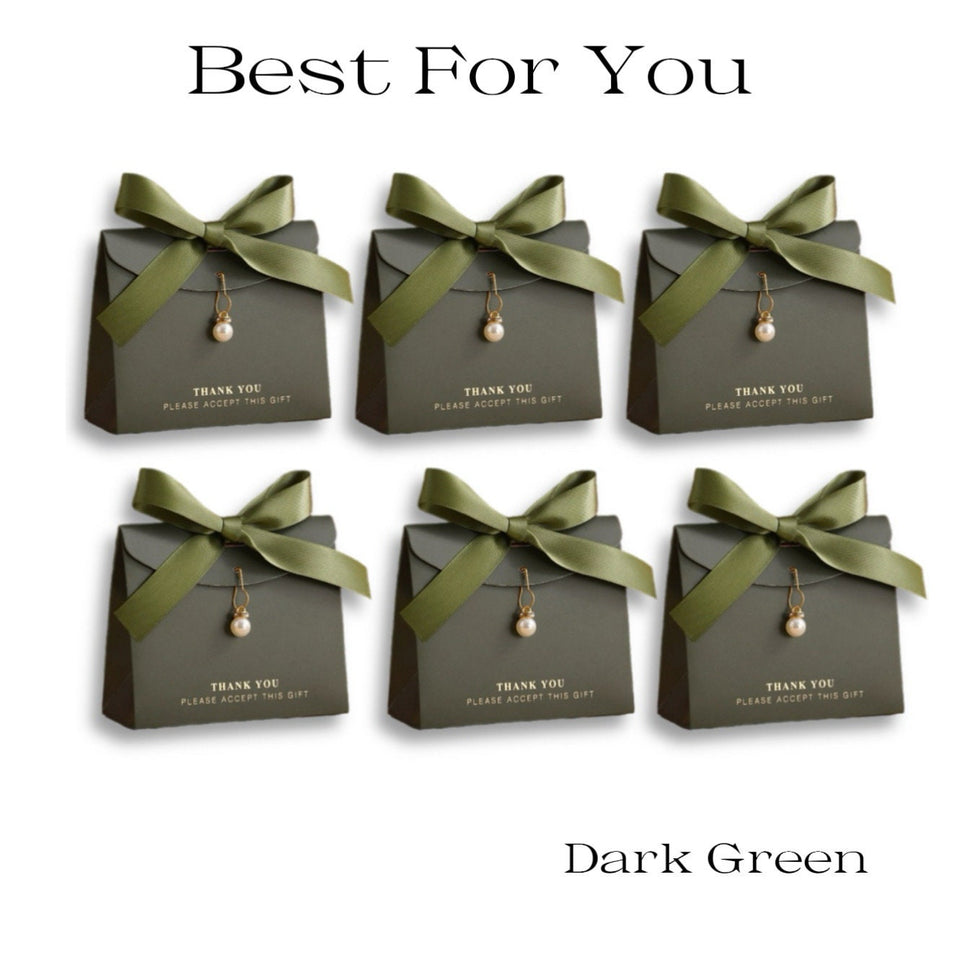 dark green favor box gift bag, wedding bags, birthday gift bags
