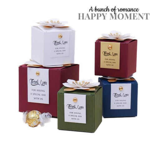 flower gift favor box custom wedding favor box 