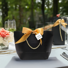 Load image into Gallery viewer, 20PCS Black Gift Bags Wedding Favors &amp; Party Gifts Ribbon Bag /Wedding Party Favors Bag/Holiday favor for guest/Ceremony Gift Box
