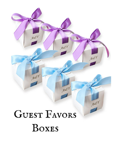 ribbon guest favor box candy box 