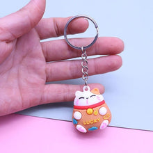 Load image into Gallery viewer, Lovely Lucky Cat Keychain/Lucky Adorable  Keychain/Wedding Favors Gift/Guest Favors Gift/Birthday Holiday Party Favors Gift/Christmas Gift
