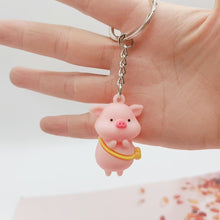 Load image into Gallery viewer, Cute Keychain Adorable Pig Keychain/Wedding Favors Gift/Guest Favors Gift/Birthday Holiday Party Favors Gift/Welcome Gift/Lovely Keychain
