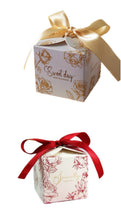 Load image into Gallery viewer, Candy Boxes Wedding Favor Box/Party Gift Paper Box Ribbon floral Box / Holiday Party Favors Gift Box/Treat Box/ Anniversary Favors Box
