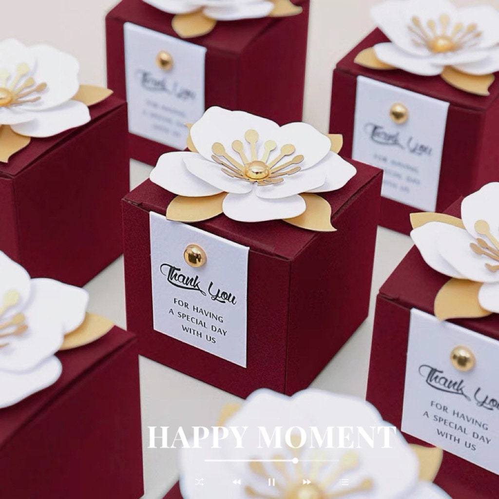 Wedding Favors Candy Packing Boxes – Customizable Thank You Box with Flower  Décor for Weddings \u0026 Special Events – ANYGIFTPACKINGBOX, image size:1024x1024