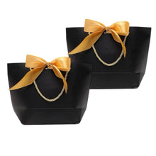 Load image into Gallery viewer, 20PCS Black Gift Bags Wedding Favors &amp; Party Gifts Ribbon Bag /Wedding Party Favors Bag/Holiday favor for guest/Ceremony Gift Box
