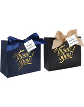 Load image into Gallery viewer, mini black gift bag candy bag thank you bag
