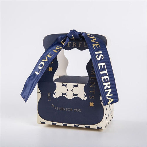 navy blue favor box wedding favor box 