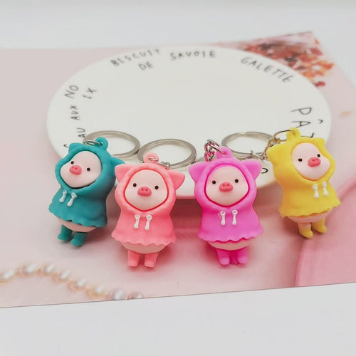 piggy cute keychain birthday gift , multi color