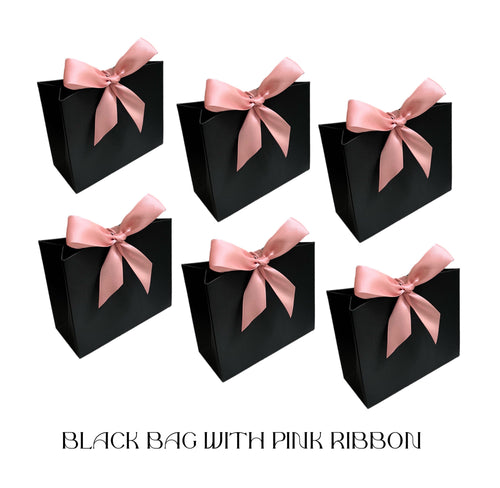 ribbon gift bag black favor bag