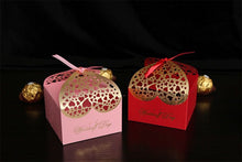 Load image into Gallery viewer, pink favor box for wedding 
