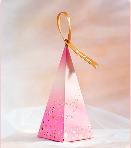 pink wedding favor box 
