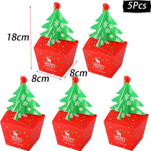 Load image into Gallery viewer, Merry Christmas Decorations Gift Boxes Santa Claus Xmas Tree Packing Bags New Year 2019 Christmas Candy Bags Navidad 2019 kerst
